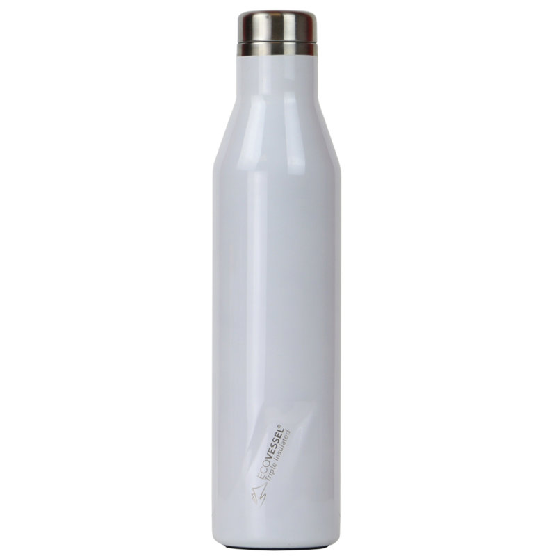 EcoVessel Stainless Steel Travel Mug, White, 750ml