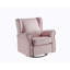 Fauteuil oscillant rose en tissu avec pivot