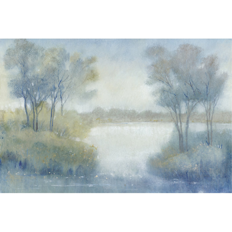«Morning at the Pond I», peinture sur toile, H 8 po x l 12 po
