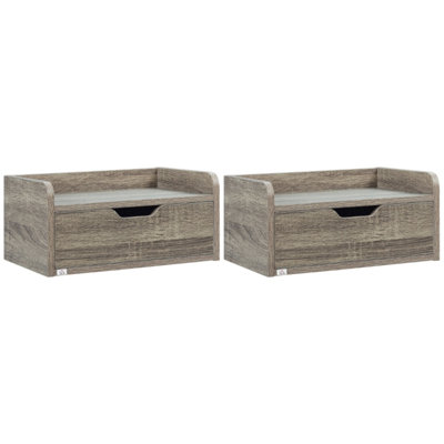 40cm W Engineered Wood Bedside Table
