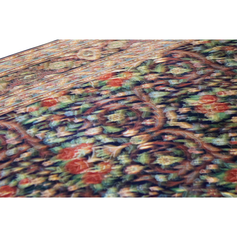 Hand Knotted Wool Area Rug in Navy