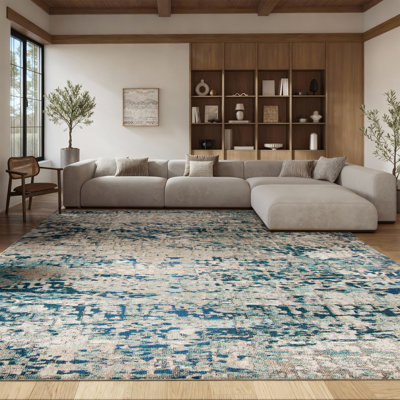 Madison Abstract Grey Area Rug
