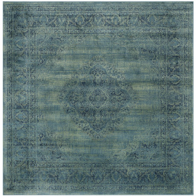 Goodfellow Oriental Turquoise/Blue Area Rug