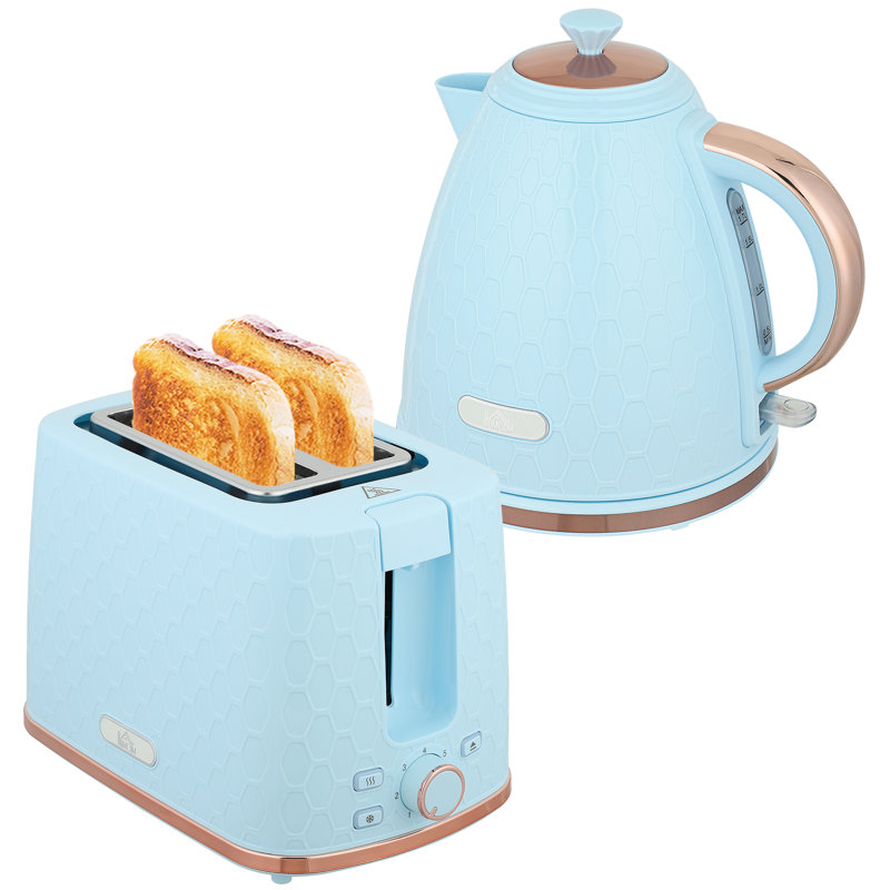 Kettle and Toaster Set, Light Blue