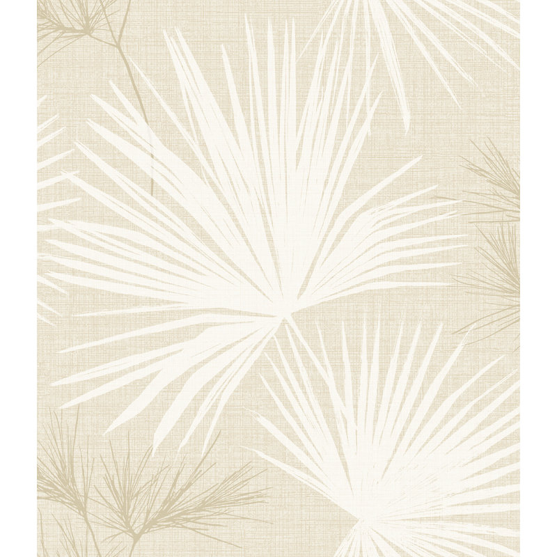 Hatteras Palms Wallpaper, White