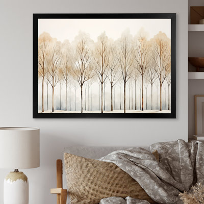 Forêt, arbres, minimalisme, art mural