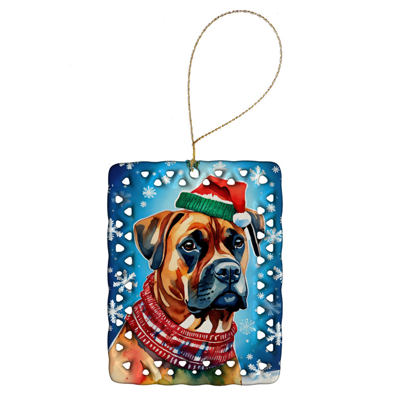 Ornement de Noël en porcelaine Boxer, Boxer 3396