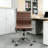 Mid & High Back Genuine Leather Armless Office Chair, Computer Desk Chair-2101269178-2101269172