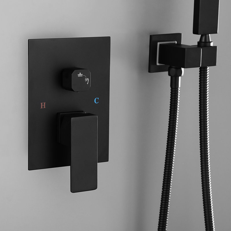 Pomme de douche Luxury, Noir mat