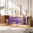 Labelle 57" W LED Lighted TV Stand with Fluted Doors -521292477
