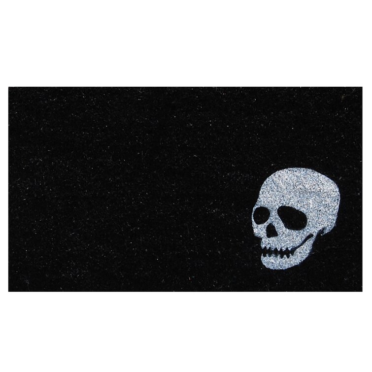 Colorful Skulls Halloween Door Mat, Soft Non-slip Water-absorbent