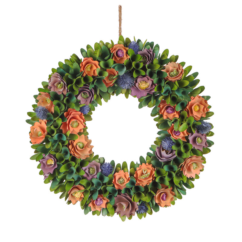Couronne florale printanière de 18 po The Aisle® Holiday