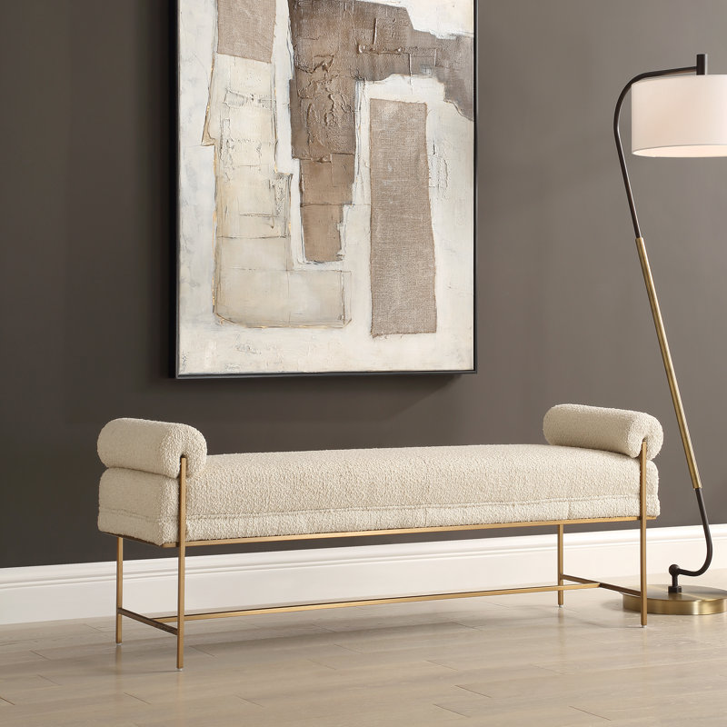  Banc avec traversin blanc perle