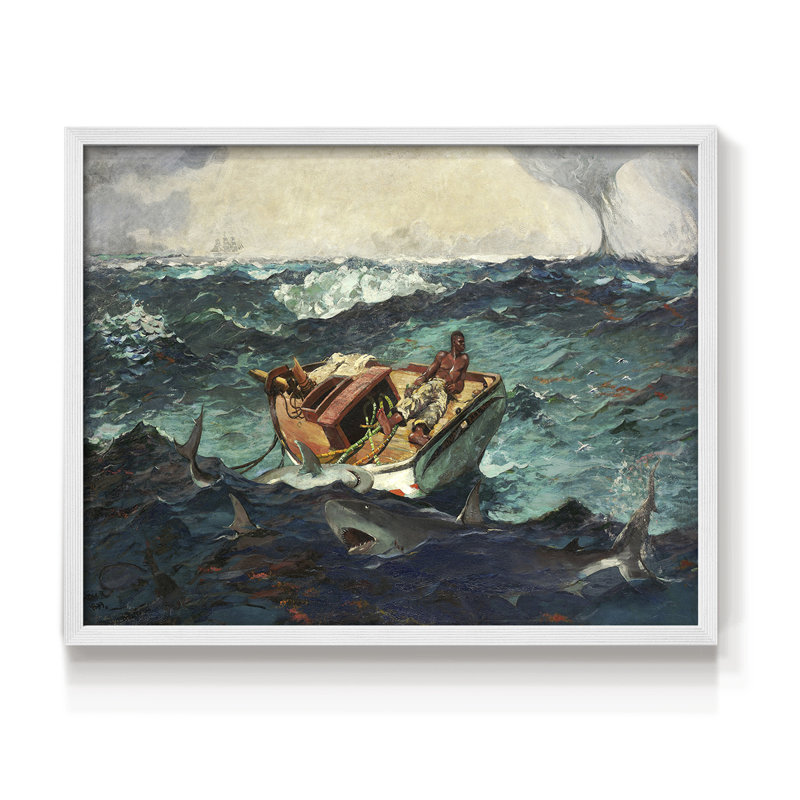 Paysages rétro - LII - Reproduction encadrée - Restickable, H 11 po x l 14 po, Blanc