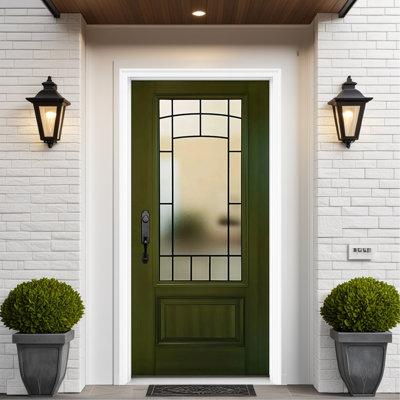 Frosted Painted Fibreglass Front Door