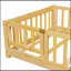 Lit plateforme au sol avec garde-corps et porte-805319143-811018462
