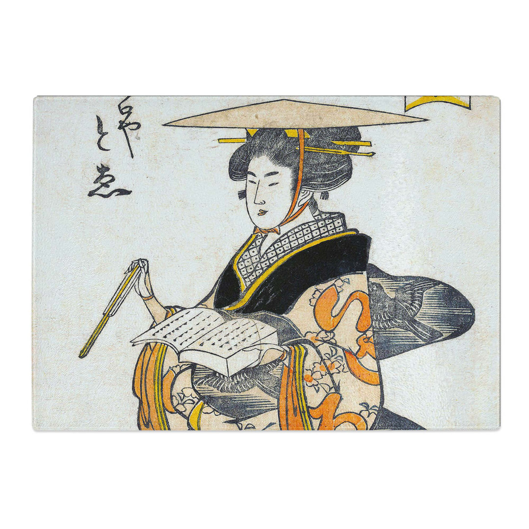 Tempered Glass the Geisha by Utagawa Toyokuni Chopping Board
