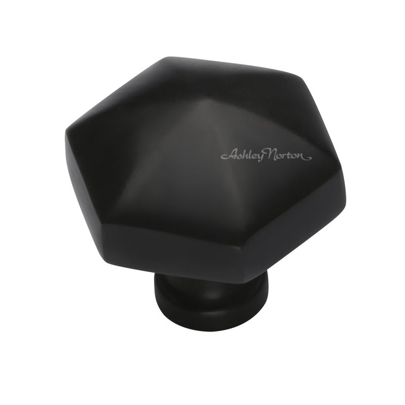 Hex Geometric Knob, Flat Black