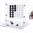  4 in a Row Game Fun Strategy Game for Adults Children Family Connect 4 Discs of Same Colour in a Row Acrylic Tabletop Decoration Gift Decor (Black and White)-92632262