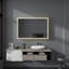 Pharmacie 48 "x 32" à DEL avec lumières à intensité variable, capteur, désembueur, prise USB / et miroir grossissant