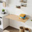 Table de travail utilitaire à abattant l 45 po CleanLine, table de buanderie murale, multi-usage, naturel-226015619