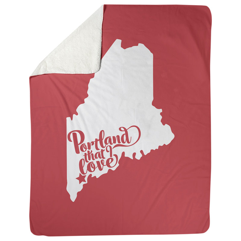 Couverture de polaire portland maine, 60 po x 80 po, Rouge