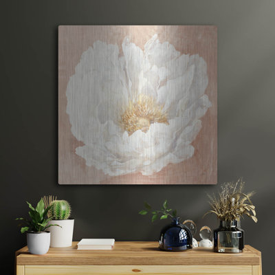 «Serene Peony Terracotta» par Julia Purinton, art mural en métal