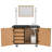 Mobile Science Cart with Inner Drawers, Shelf, Sink and Whiteboard/Mirror