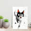 «Happy Tuxedo Cat», art mural moderne-129150673