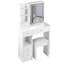 Petit meuble-lavabo 29,2 po avec tiroir de gauche et tabouret rembourré-114233175