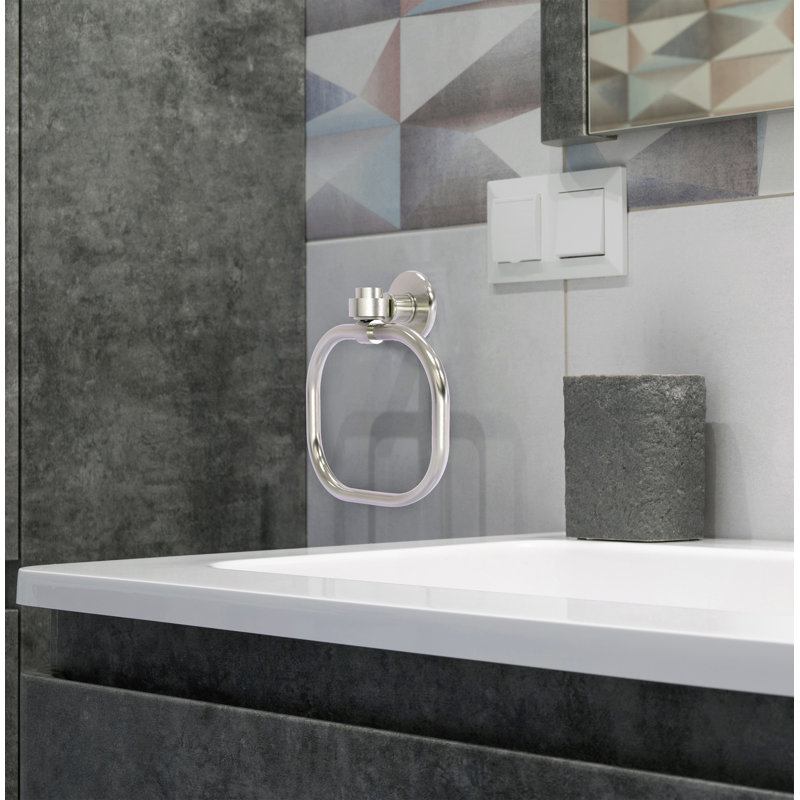 Anneau à serviettes mural Continental, Nickel satiné