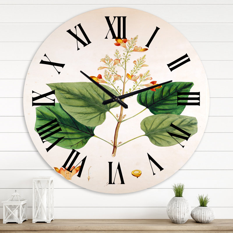 Horloge murale rétro London Plants, Moyenne