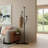 Black Tree-Shaped Metal Coat Rack With A Stable Marble Base; Freestanding Corner Design, Suitable For Bedrooms, Entryways, And Hallways.