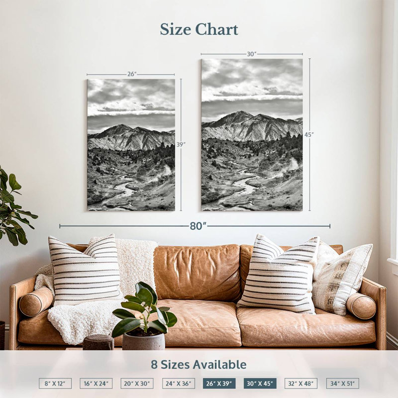 Alvord Sierra Nevada Monochrome, 39" H x 26" W
