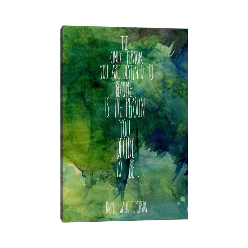 «You Decide», reproduction d'art textuel, H 60 po x l 40po x P 1,5 po, Toile tendue