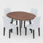 Ensemble de table de salle à manger extensible de 42 à 54 po avec chaises rembourrées confortables-115988749-115748087