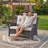 Ambarvale 53'' Wide Straight Wicker Loveseat with Cushions-276452152-271303437