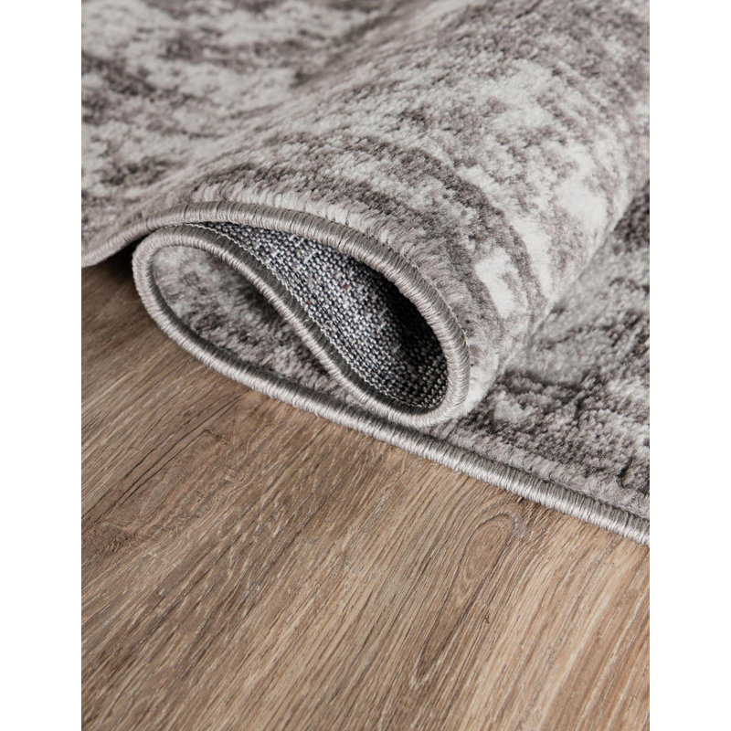 Tapis oriental gris Brandt, Gris, Square 10'