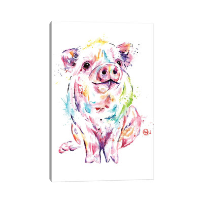 Piggy by Lisa Whitehouse - Wrapped Canvas Print