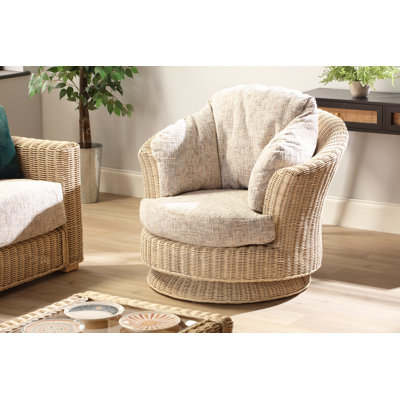 Upholstered Swivel Lounge Chair