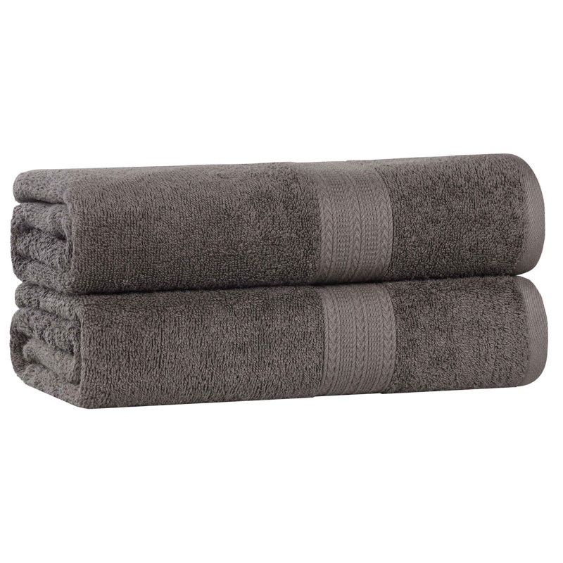 450 GSM Hannu Eco-Friendly 100% Ringspun Sustainable Cotton Bath Sheet, Graphite