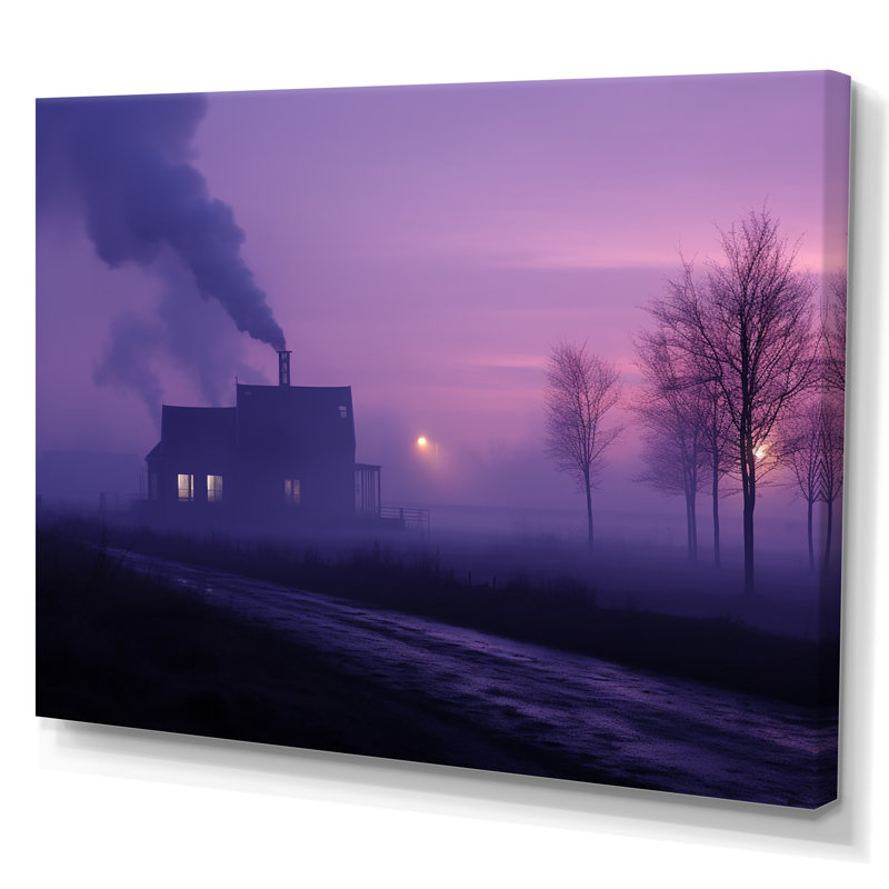 «Violet Veil Industrial I», reproduction sur toile, Toile tendue, H 34 po x l 44 po x P 1,5 po