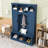 Hall Tree with Adjustable Shelves, Storage Bench and 7 Hooks-1363510056