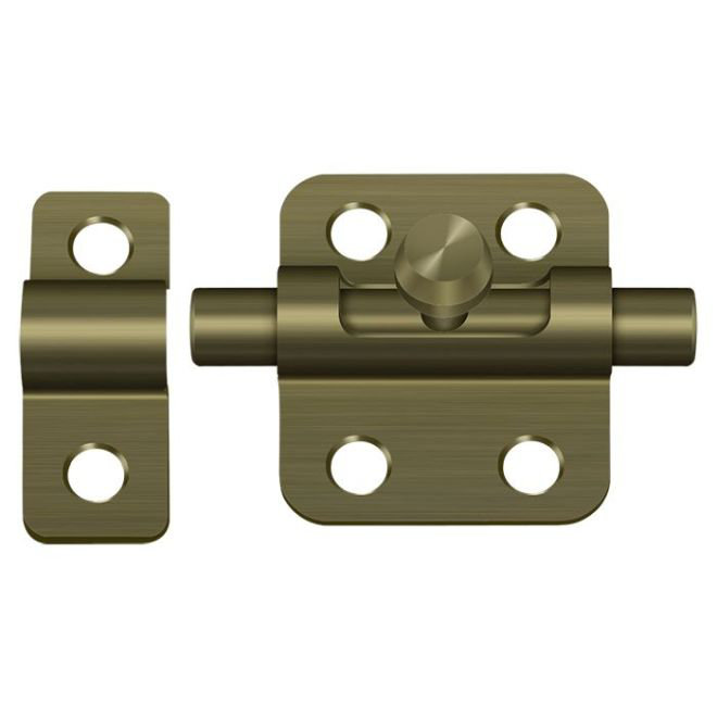 Deltana 2BBU5 2" Barrel Bolt; Antique Brass Finish, Antique Brass
