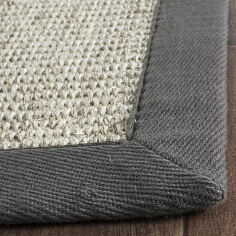 Tapis Dollard en fibre de sisal unie avec latex uni, Carré 8 pi