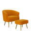 Fauteuil demi-tonneau avec repose-pieds de 26 po Latonia-896523467
