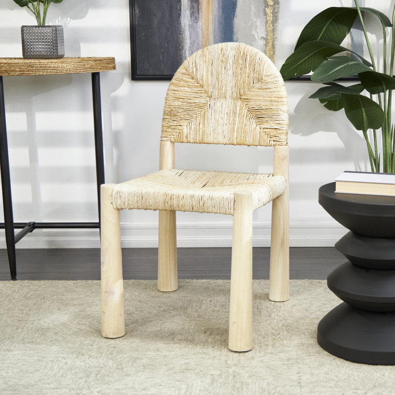 Jeane 17.5'' H Solid Wood Side Chair, Cream