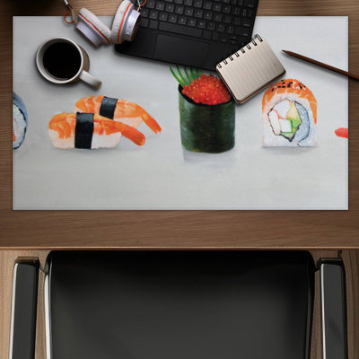 Six pieces sushi assortment - 14.00"x24.25" Desk mat