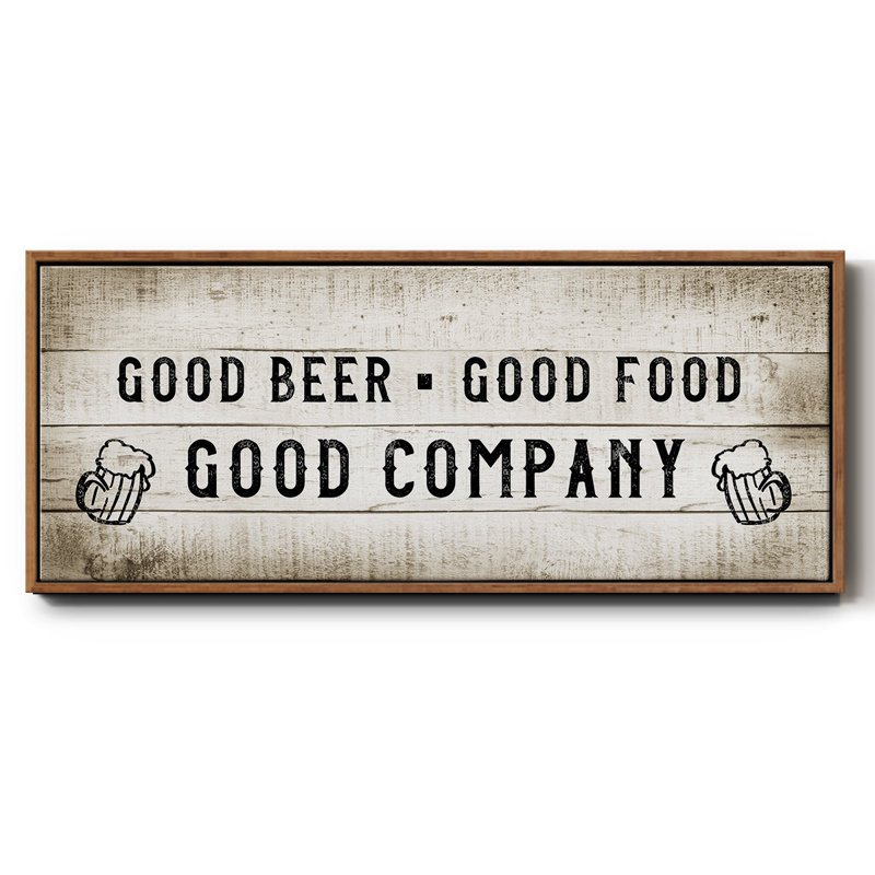 Good Company- Framed Canvas, 12" H x 30" W