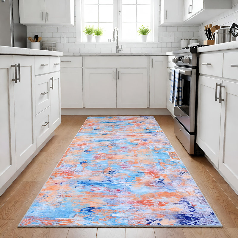MAVAL Multi Washable Rug Doormat Rug, Runner 2'6" x 10'